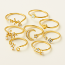 10 Pack of Bohemian Silver and Gold Plated Rings
