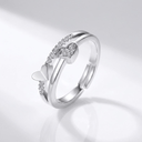 Rose Gold Heart Zirconia - (Adjustable)