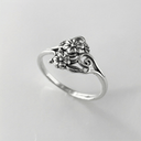 Silver Flower Ornate Ring
