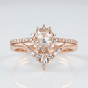 Rose Gold Zirconia Halo Ring