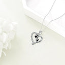 Heart-shaped Pendant Paw Necklace