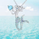 Crystal Mermaid Pendant Necklace