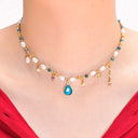 Intense Opal & Pearl Necklace