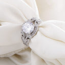 Vintage Zirconia Silver Braided Ring