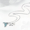 Whale Tail Pearl Ocean Necklace