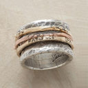 Vintage Gold Rose & Silver Ring