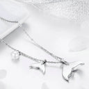 Whale Tail Pearl Ocean Necklace