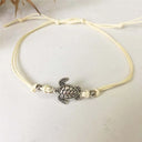 Sea Turtle Leather Anklet Bracelet