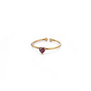 Birthstone Ring Titanium Steel Plated 18K Open Adjustable Gold