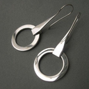 Vintage Silver Circle Earrings