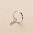 Stainless steel adorable cat ring